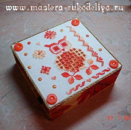 Design de clasă master a broderii cutie