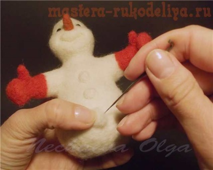 Maestru-clasa pe om de zăpadă uscat felting