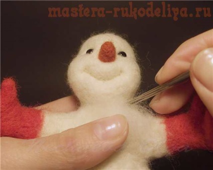 Maestru-clasa pe om de zăpadă uscat felting