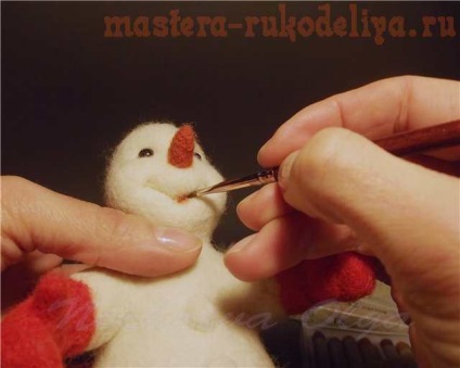 Maestru-clasa pe om de zăpadă uscat felting