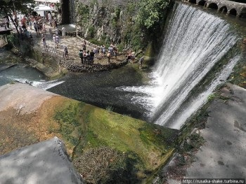 Noua cascadă Athos din Abhazia pe coordonatele fotografiei de pe hartă