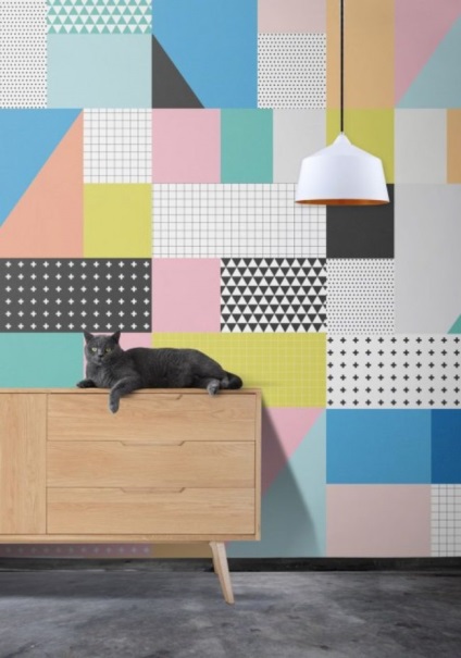 Wallpaper în fotografia din hol în interior și 80 de soluții elegante pentru acasă