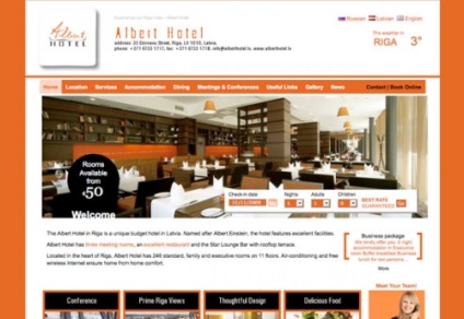 A szállodafoglalási oldalak és szállodai weboldalak kialakítása és trendjei 50 példát mutatnak be