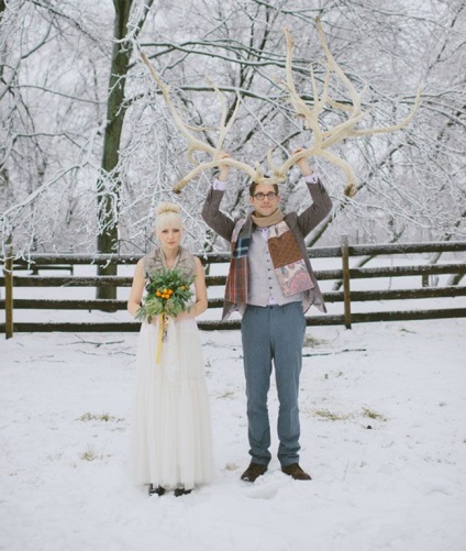 Deer szarvak váratlanul trend az esküvői dekoráció, esküvői magazin