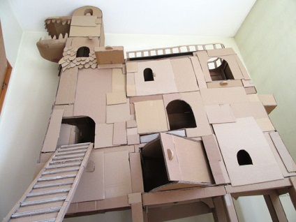 Tipul a făcut pentru pisica lui un castel de cavaler sub forma unui dragon (foto)