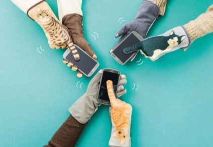Mănușile-koteyki create pentru o operare ușoară cu ecrane tactile în sezonul rece