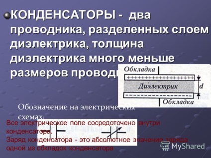 Prezentarea pe această temă a capacității electrice (c) - caracterizează capacitatea celor doi conductori de a se acumula