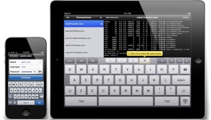 Aplicația prompt va pune la dispoziție protocolul de rețea ssh pentru ipad și iphone, apple