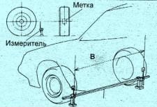 A toyota avensis első kerekek szögének ellenőrzése és beállítása