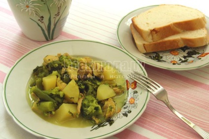 Friptură de pui cu legume (sparanghel, broccoli) - rețetă pas cu pas cu fotografie, toate felurile de mâncare