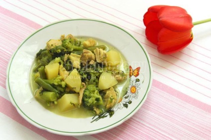 Friptură de pui cu legume (sparanghel, broccoli) - rețetă pas cu pas cu fotografie, toate felurile de mâncare