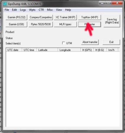 Resetarea pieselor de la dispozitivele flymaster la un format de fișier