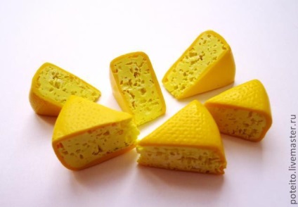 Cercei din brânză din argilă polimerică