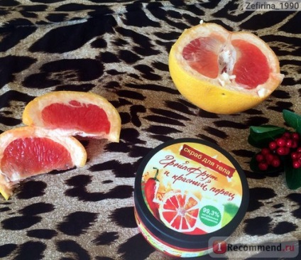 Scrub pentru săpunuri corporale, grapefruit și ardei roșu - 