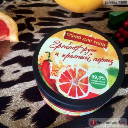 Scrub pentru săpunuri corporale, grapefruit și ardei roșu - 