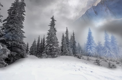 Creați un peisaj de iarnă în Photoshop