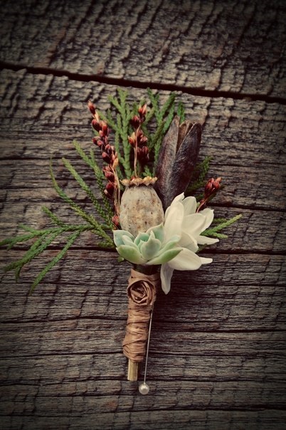 Esküvői boutonniere a vőlegény, a belsőépítészet, a saját kezű dekoráció