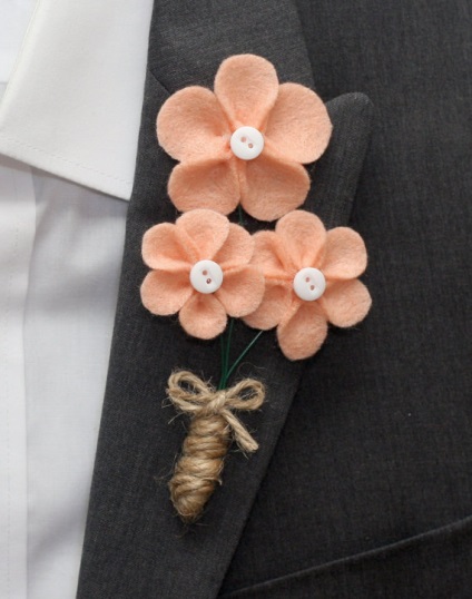 Boutonniere de nunta pentru mirele, design interior, decor cu mainile proprii