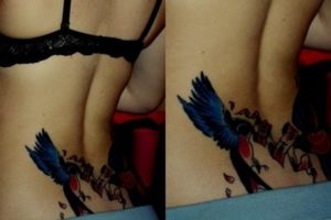 Tatuaj pe spatele femelei și bărbatului, semnificația lor, schițe, idei, 100 de fotografii,