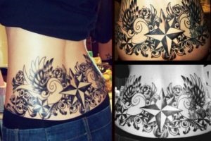 Tatuaj pe spatele femelei și bărbatului, semnificația lor, schițe, idei, 100 de fotografii,