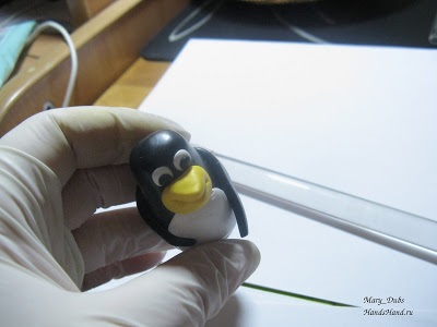 O lecție cum să faceți - un pinguin este făcut din plastic, mâinile nu sunt pentru plictiseală