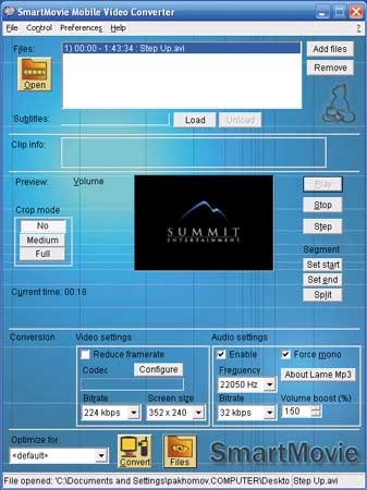 Video pe PDA, presă pe calculator