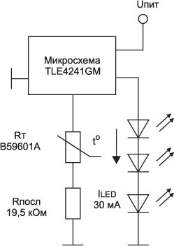Protecția LED-urilor de supraîncălzire sau a termistorilor cu curent pozitiv ca limitatori de curent