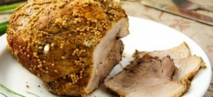 Roșie de șuncă în cuptor - rețete în folie din carne de porc, carne de vită sau pui