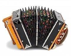 A harmonika, a bayan és a harmonika borítói az Accordion boltban
