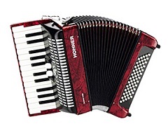 A harmonika, a bayan és a harmonika borítói az Accordion boltban