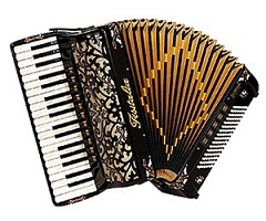 A harmonika, a bayan és a harmonika borítói az Accordion boltban