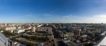 Business Center - Chelyabinsk City - és a városi kilátást a megfigyelő fedélzetről, egy útmutató Chelyabinsk