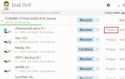 Disk drill - un program gratuit pentru recuperarea datelor șterse pentru ferestre