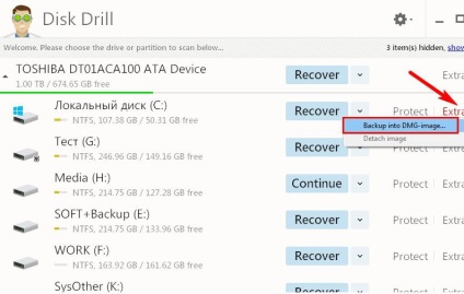 Disk drill - un program gratuit pentru recuperarea datelor șterse pentru ferestre