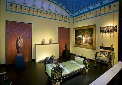 Stil egiptean în confortul interior pentru Cleopatra jumătate fină