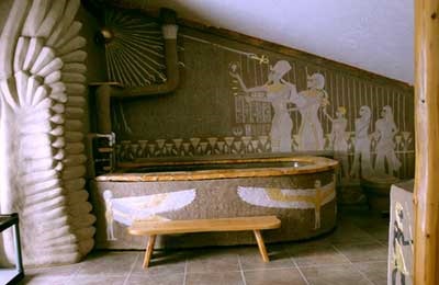 Stil egiptean în confortul interior pentru Cleopatra jumătate fină