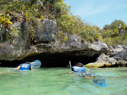 Ökológiai park Shel-ha snorkeling Mexikóban