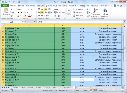 Hotkeys în Excel