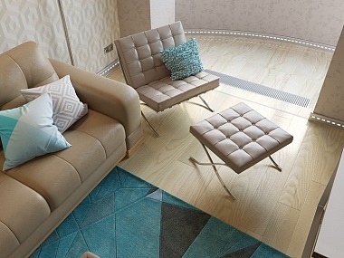 Interior într-un stil modern pentru un apartament în parcul de lacul Ladoga din studioul Pavlo Polynov