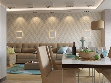 Interior într-un stil modern pentru un apartament în parcul de lacul Ladoga din studioul Pavlo Polynov