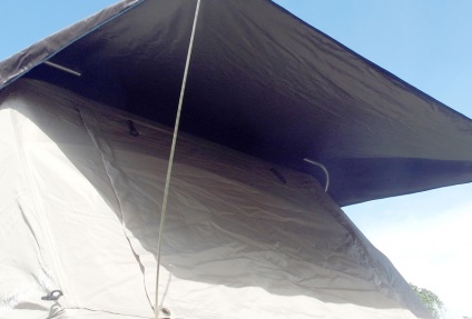 Testarea unui cort abrupt (un cort pe acoperiș)