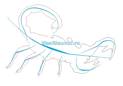 Cum de a desena un scorpion în creion în etape