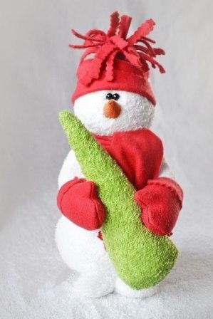 Hogyan készíts egy hóembert egy karácsonyfára a saját kezeddel