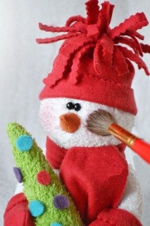 Hogyan készíts egy hóembert egy karácsonyfára a saját kezeddel
