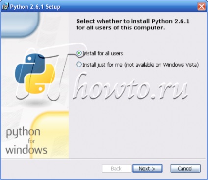 Cum se instalează python în Windows XP