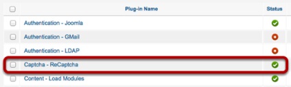 A captcha engedélyezése a joomla 2-ben