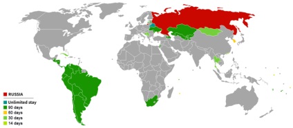 Cine are nevoie de viză pentru Rusia