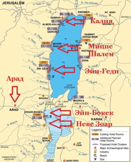 Stațiunile din Marea Moartă în Israel ein-bokek - unde să se odihnească mai bine