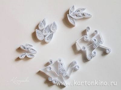 Master class pentru copii Crăciun jucării în tehnica quilling