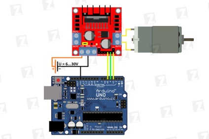 Az l298n és az arduino motorvezérlő modul